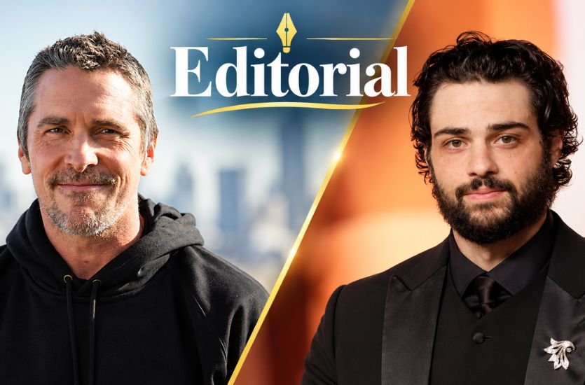 Christian Bale and Noah Centineo
