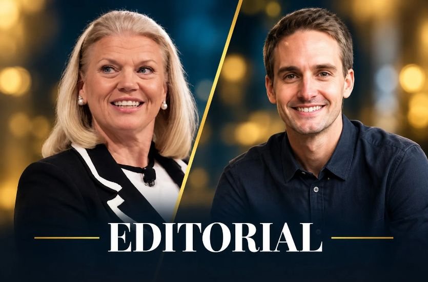 Ginni Rometty and Evan Spiegel