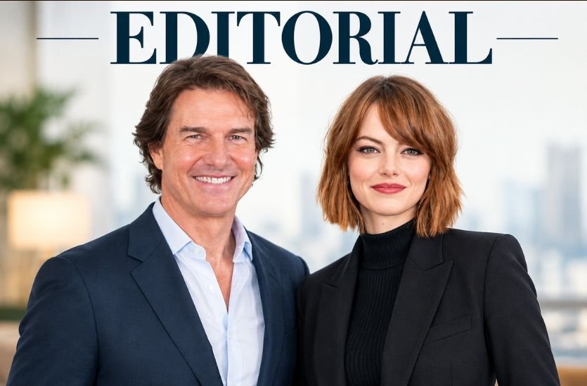 Tom Cruise and Emma Stone