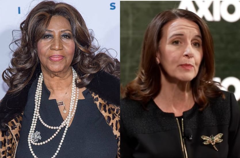Aretha Franklin and Kathy Warden